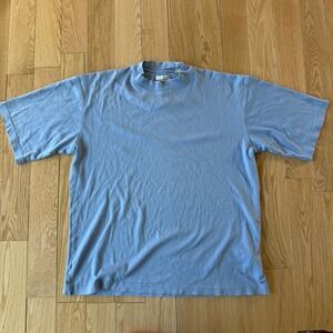 Lone Cypress Pebble Beach Fine Pima Cotton Light Blue Mock Neck Short Slv Mens S